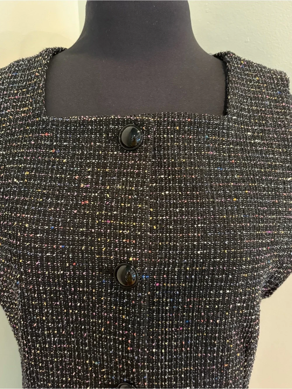 Anthropologie Maeve Square-Neck Tweed Vest